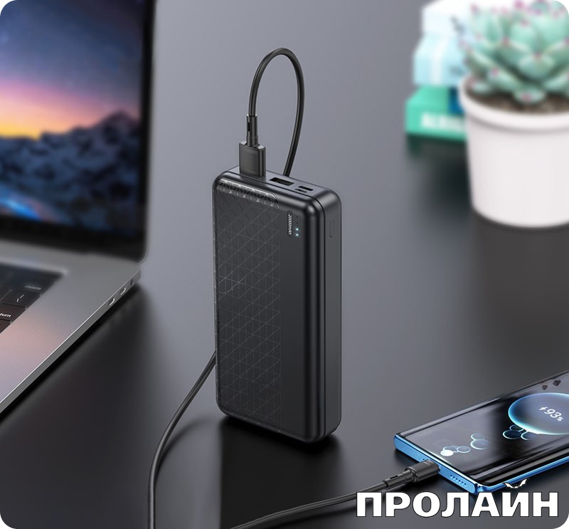 Портативный аккумулятор HOCO J95A PLUS BLACK 20000mAh