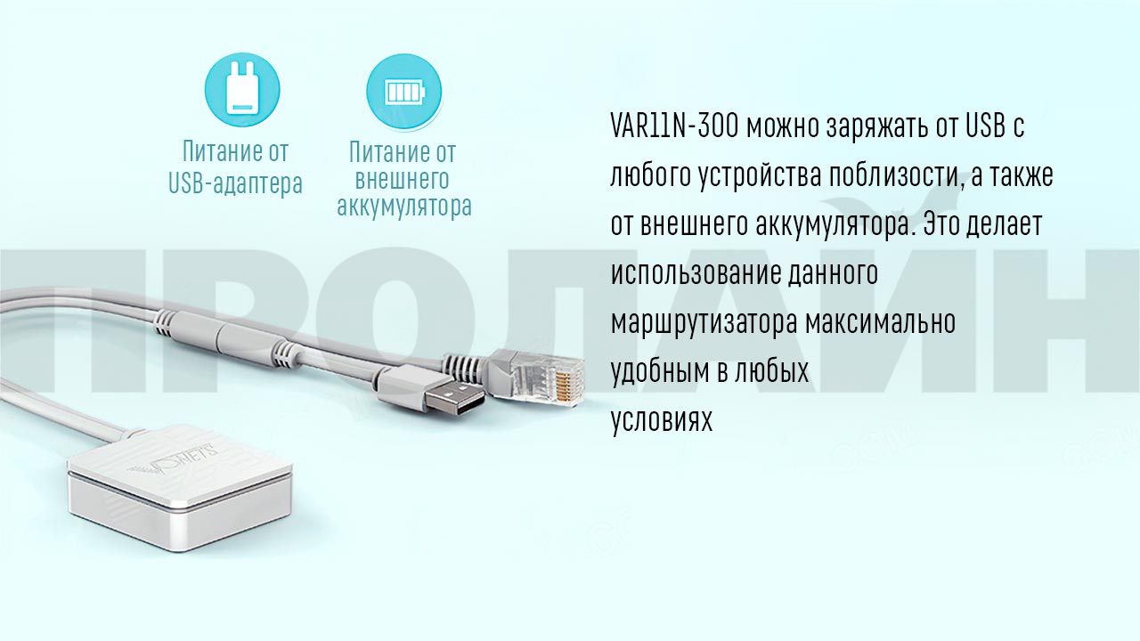 Wi-Fi роутер Vonets VAR11N-300 компактного размера