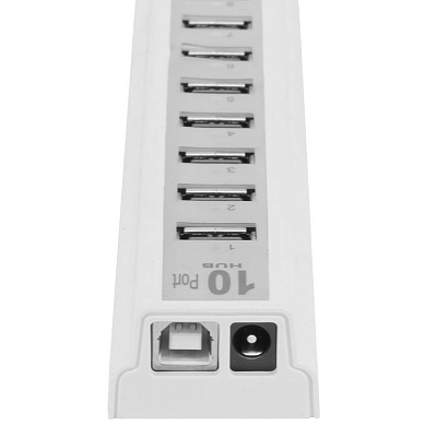 USB HUB 10P White