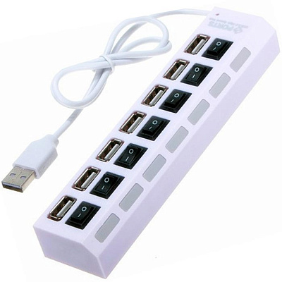 USB HUB 7PS белый