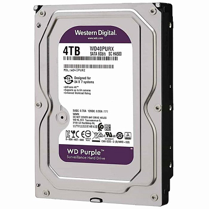 3.5" HDD 4Tb Western Digital Purple WD40PURX SATA