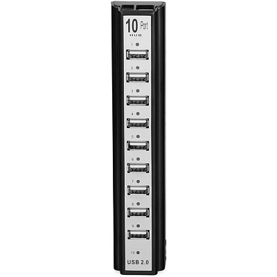 USB HUB 10P Black